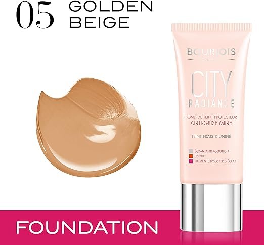 Bourjois City Radiance Foundation - 05 Golden Beige, 30 ml