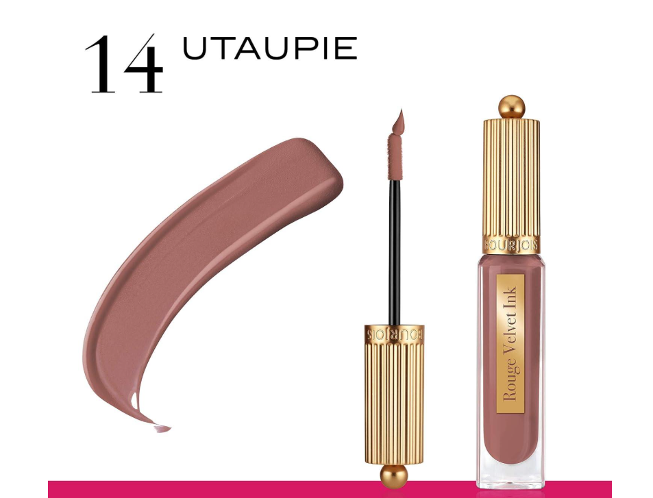 Bourjois Rouge Velvet Ink Liquid Matte Lipstick, 14 Utaupie, 3.5 ml