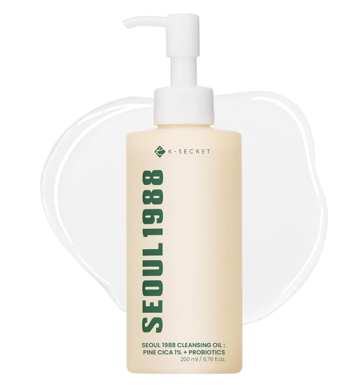 k-secret seoul 1988 cleansing oil : pine cica 1% + probiotics 200ml