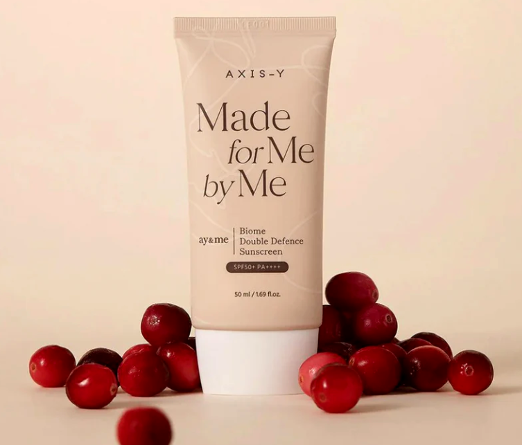axis-y made for me by me biome double defense sunscreen spf50+ 50ml