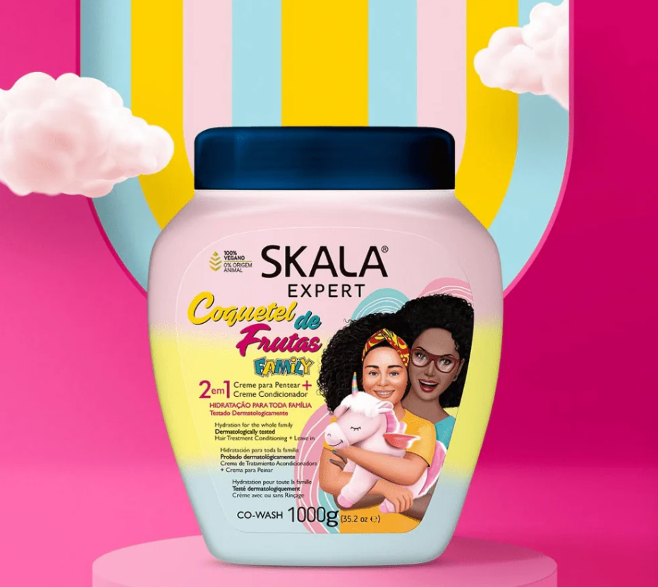 Skala Coquetel De Frutas Hair Cream Hair Treatment Conditioning (1000G) Imported From Brazil