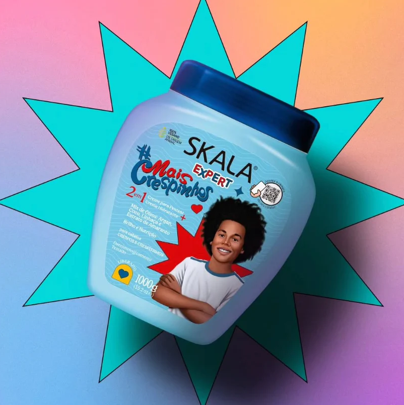 SKALA Mais Crespinhos 2 in 1 Creme Para Pentear/Creme Hidratante, Net.Wt 1000g