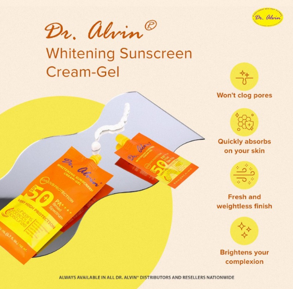 DR.ALVIN WHITENING SUNSUCREEN GEL CREAM 50G