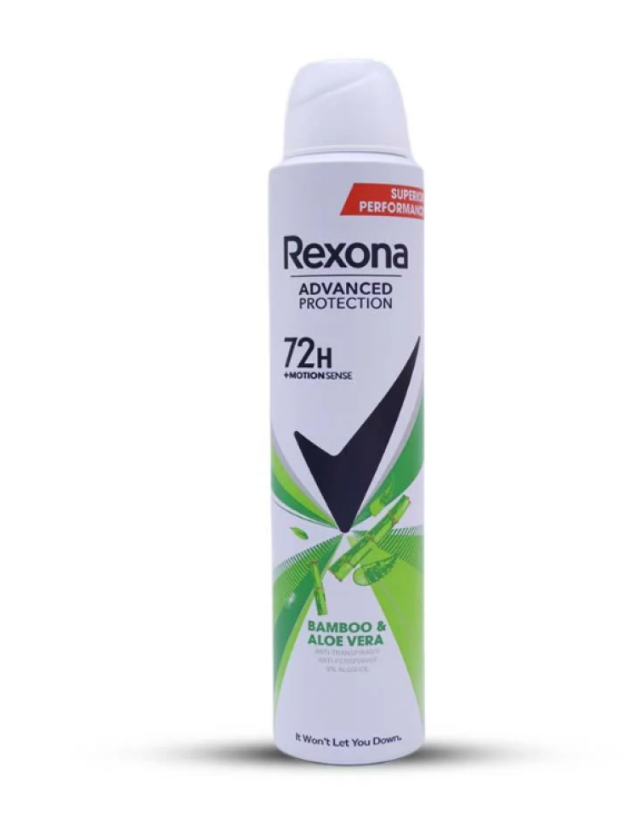 Rexona Advance Protection bamboo & Aloe Vera Deodorant Spray 72 H/Invisible and with long-lasting freshness