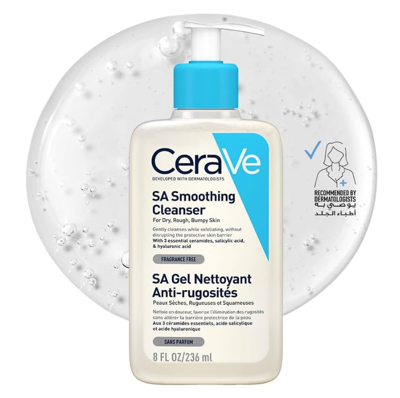 CeraVe SA Smoothing Cleanser with Salicylic Acid for Dry, Rough & Bumpy Skin 236ml