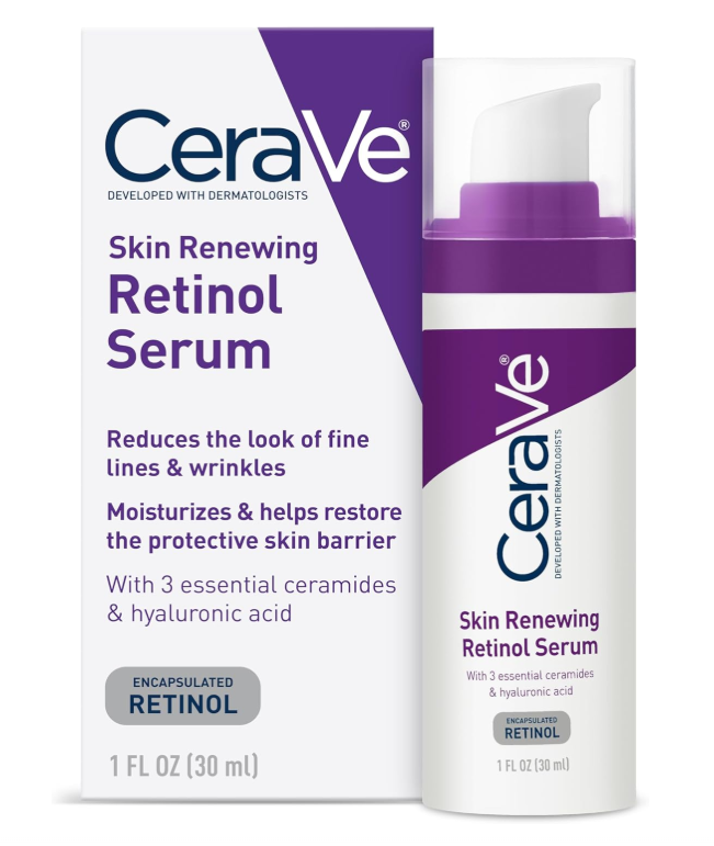 CeraVe CeraVe Anti Aging Retinol Serum 1 Ounce Cream Serum for Smoothing Fine Lines and Skin Brightening