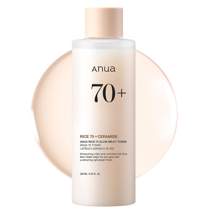 ANUA RICE 70+ CERAMIDE GLOW MILKY TONER 250 ML