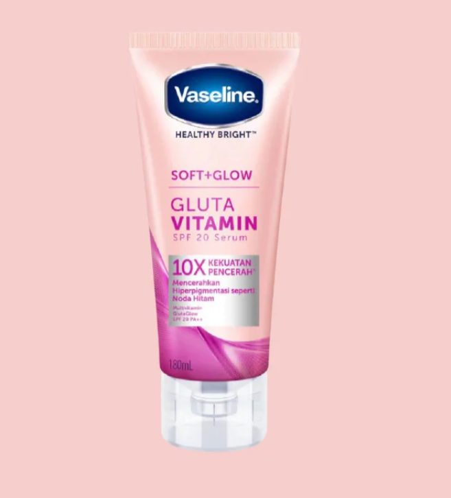 Vaseline Healthy Bright Soft+Glow Gluta Vitamin SPF 20 Body Serum-(180ml)