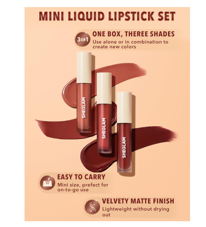 SHEGLAM MINI LIQUED LIPSTIK SET