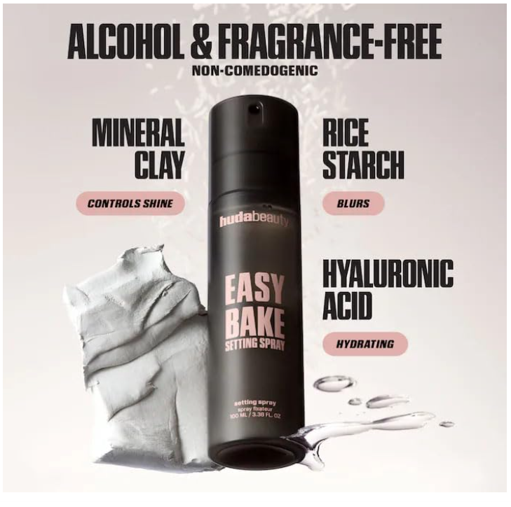 HUDA BEAUTY Easy Bake Blurring Setting Spray with 16-Hour Wear 100ml