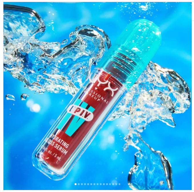 NYX Professional Makeup Lip IV Hydrating Gloss Stain, Lip Gloss, Up to 12HR Hydration, High Pigment, Wet Shine Finish, Splash N Spice