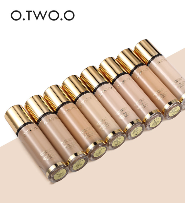 O.TWO.O Invisible Cove Foundation Make up Moisturizer Oil Control Whitening Waterproof Liquid Foundation Base Make up 30ml
