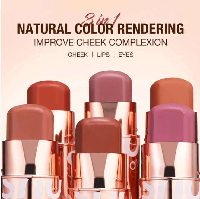 O TWO O Glow Color Bounce Blush Stick Long Lasting Cream Blusher Makeup Face Cheek