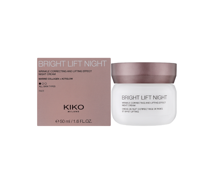 KIKO Milano Bright Lift Night | Renewing And Lifting Night Cream With Marine Collagen