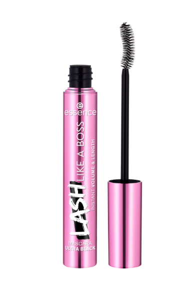 essence | Lash Like A Boss Instant Volume & Length Mascara | Ultra Black Color & Curved Fiber Brush | Vegan & Cruelty Free | Free From Parabens & Microplastic Particles